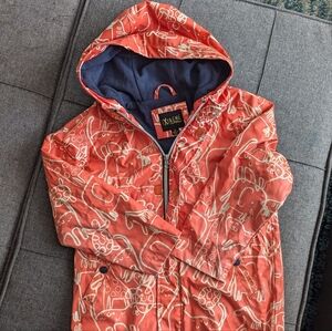 Xtreme kids orange with animals lined raincoat